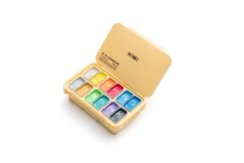 HIMI 12 COLORS 12ML METALLIC GOUACHE PAINT - Image 1