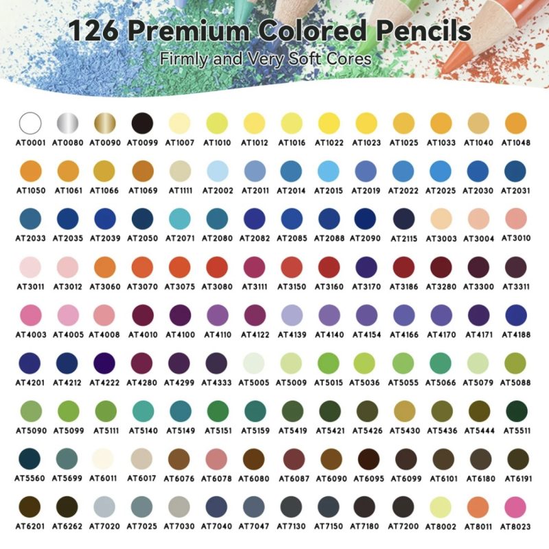 ⁦Arrtx 126 colored pencils set⁩ - الصورة ⁦3⁩